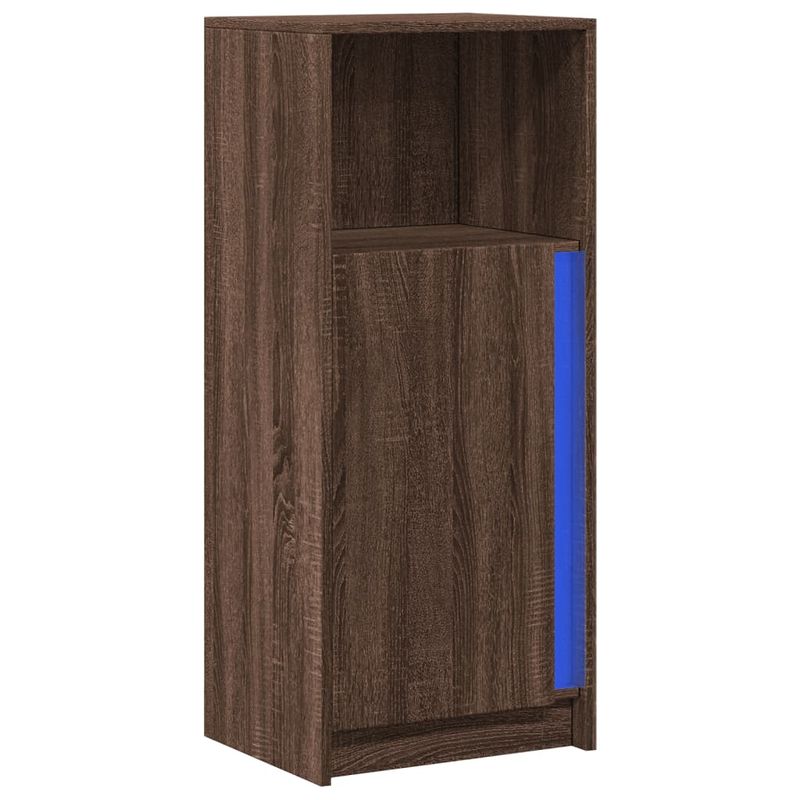Casa si Gradina - Mobilier - Comode si corpuri - Comode - Dulap cu LED, stejar maro, 42,5x34x100 cm, lemn prelucrat - Infinity.ro