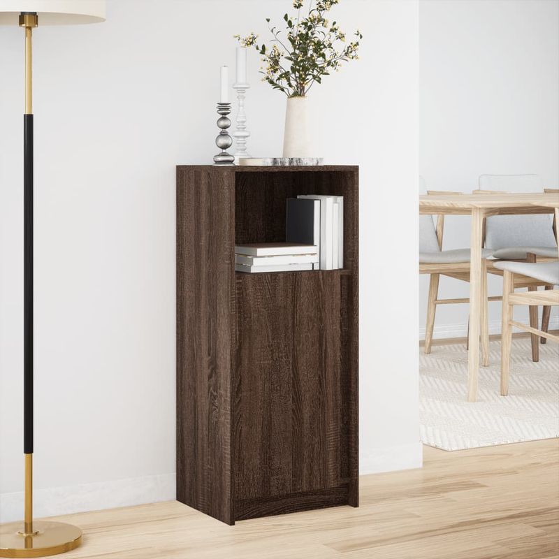 Casa si Gradina - Mobilier - Comode si corpuri - Comode - Dulap cu LED, stejar maro, 42,5x34x100 cm, lemn prelucrat - Infinity.ro
