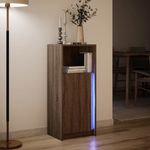 Casa si Gradina - Mobilier - Comode si corpuri - Comode - Dulap cu LED, stejar maro, 42,5x34x100 cm, lemn prelucrat - Infinity.ro