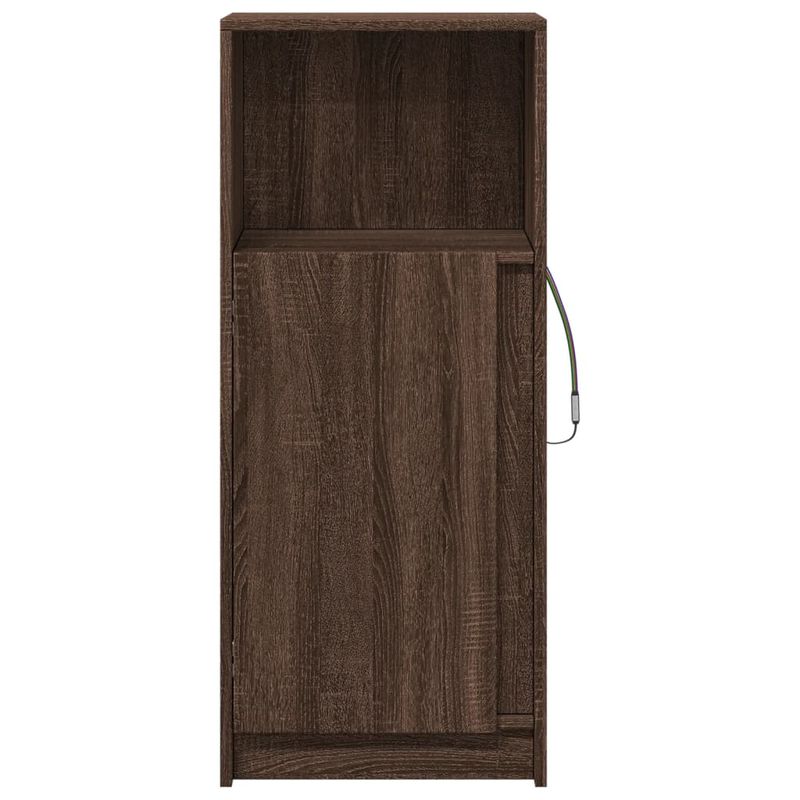 Casa si Gradina - Mobilier - Comode si corpuri - Comode - Dulap cu LED, stejar maro, 42,5x34x100 cm, lemn prelucrat - Infinity.ro