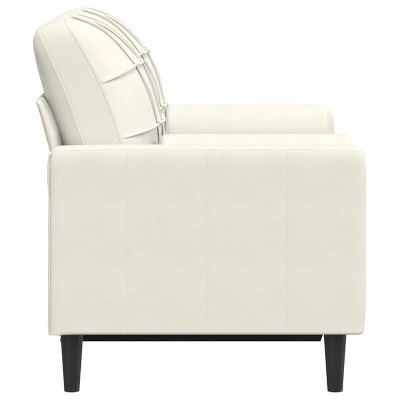 Casa si Gradina - Mobilier - Canapele si coltare - Canapele - Canapea cu 2 locuri cu pernute, crem, 120 cm, catifea - Infinity.ro