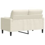 Casa si Gradina - Mobilier - Canapele si coltare - Canapele - Canapea cu 2 locuri cu pernute, crem, 120 cm, catifea - Infinity.ro