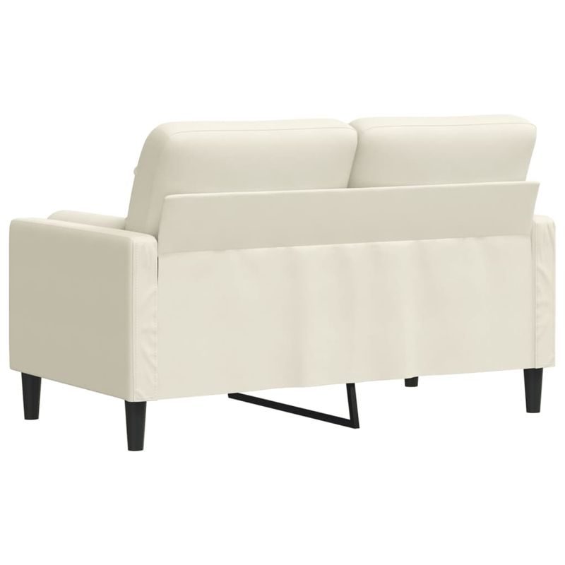 Casa si Gradina - Mobilier - Canapele si coltare - Canapele - Canapea cu 2 locuri cu pernute, crem, 120 cm, catifea - Infinity.ro