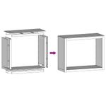 Casa si Gradina - Termice - Sobe, Seminee si accesorii - Accesorii seminee si sobe - Suport pentru lemne de foc, 100x40x80 cm, otel inoxidabil, oțel galvanizat/gri - Infinity.ro