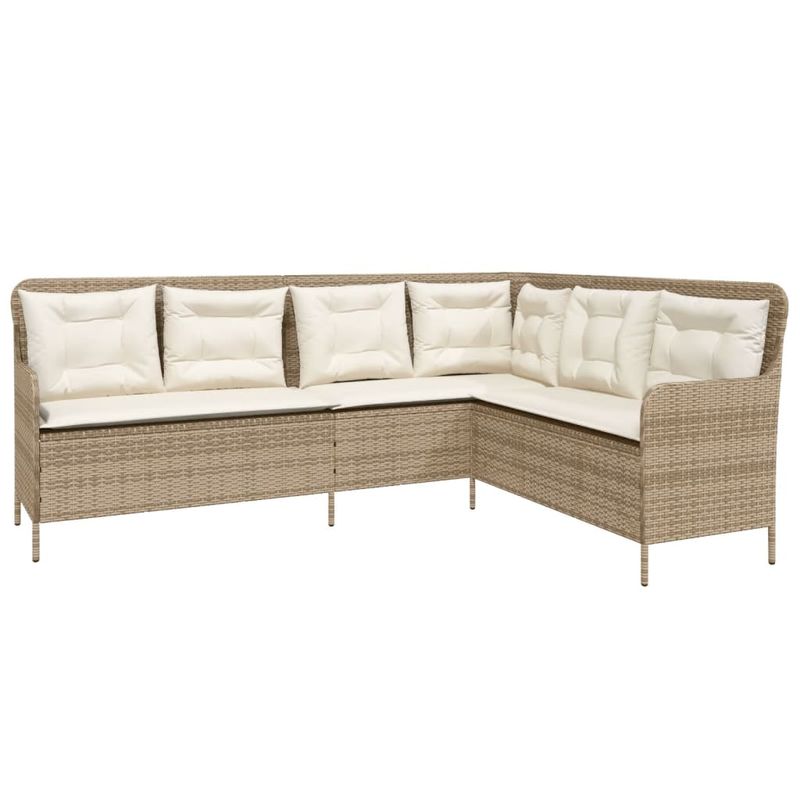 Casa si Gradina - Gradina si terasa - Mobilier exterior - Seturi mobila gradina - Set canapele de gradina cu perne, 2 piese, bej, poliratan - Infinity.ro