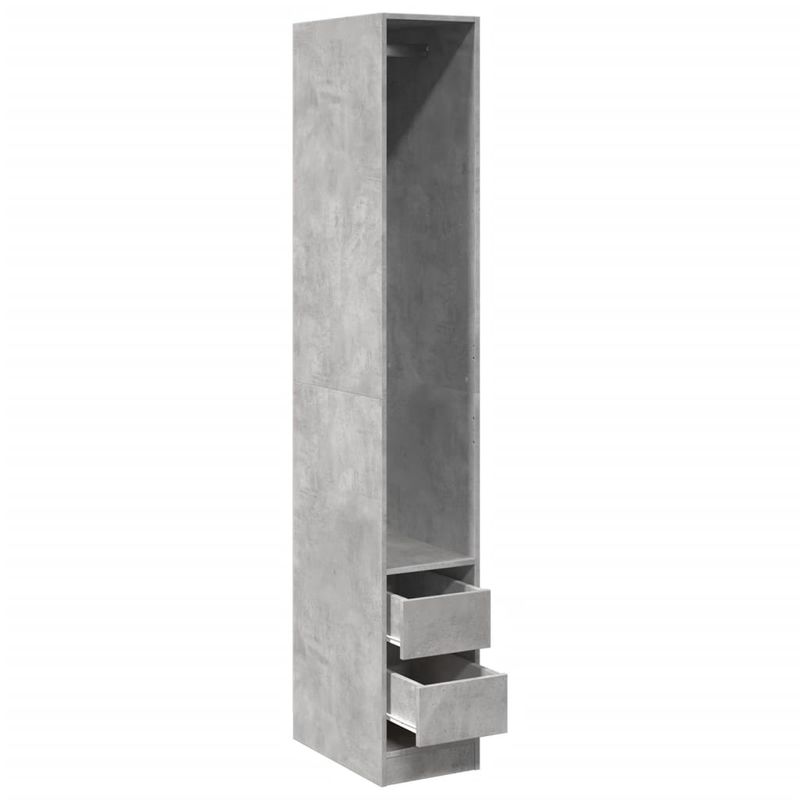 Casa si Gradina - Mobilier - Dulapuri si sifoniere - Sifoniere - Sifonier, gri beton, 30x50x200 cm, lemn prelucrat, cantitate 2 sertare - Infinity.ro