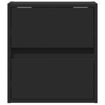 Casa si Gradina - Mobilier - Comode si corpuri - Comode - Comode TV de perete cu lumini LED, 2 buc., negru, 41x31x45 cm - Infinity.ro