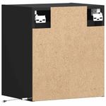 Casa si Gradina - Mobilier - Comode si corpuri - Comode - Comode TV de perete cu lumini LED, 2 buc., negru, 41x31x45 cm - Infinity.ro
