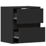 Casa si Gradina - Mobilier - Comode si corpuri - Comode - Comode TV de perete cu lumini LED, 2 buc., negru, 41x31x45 cm - Infinity.ro