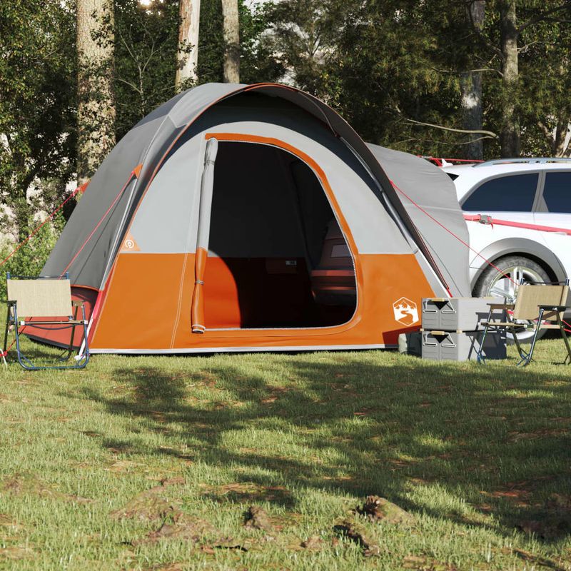 Sport si Outdoor - Camping - Corturi camping - Cort auto pentru 4 persoane, gri/portocaliu, impermeabil - Infinity.ro