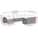 Casa si Gradina - Gradina si terasa - Mobilier exterior - Seturi mobila gradina - Set canapele de gradina cu perne 10 piese gri deschis poliratan - Infinity.ro