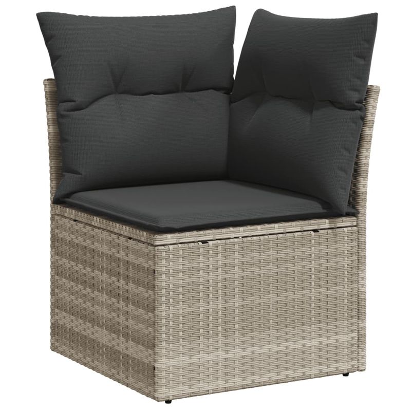 Casa si Gradina - Gradina si terasa - Mobilier exterior - Seturi mobila gradina - Set canapele de gradina cu perne, 5 piese gri deschis poliratan - Infinity.ro