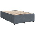 Casa si Gradina - Mobilier - Paturi si accesorii - Paturi - Pat box spring cu saltea, gri inchis, 120x200 cm, catifea - Infinity.ro