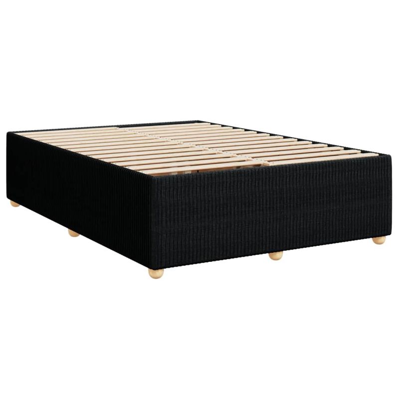 Casa si Gradina - Mobilier - Paturi si accesorii - Paturi - Pat box spring cu saltea, negru, 160x200 cm, textil - Infinity.ro