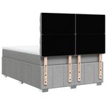 Casa si Gradina - Mobilier - Paturi si accesorii - Paturi - Pat continental cu saltea, gri deschis, 160x200 cm, textil - Infinity.ro