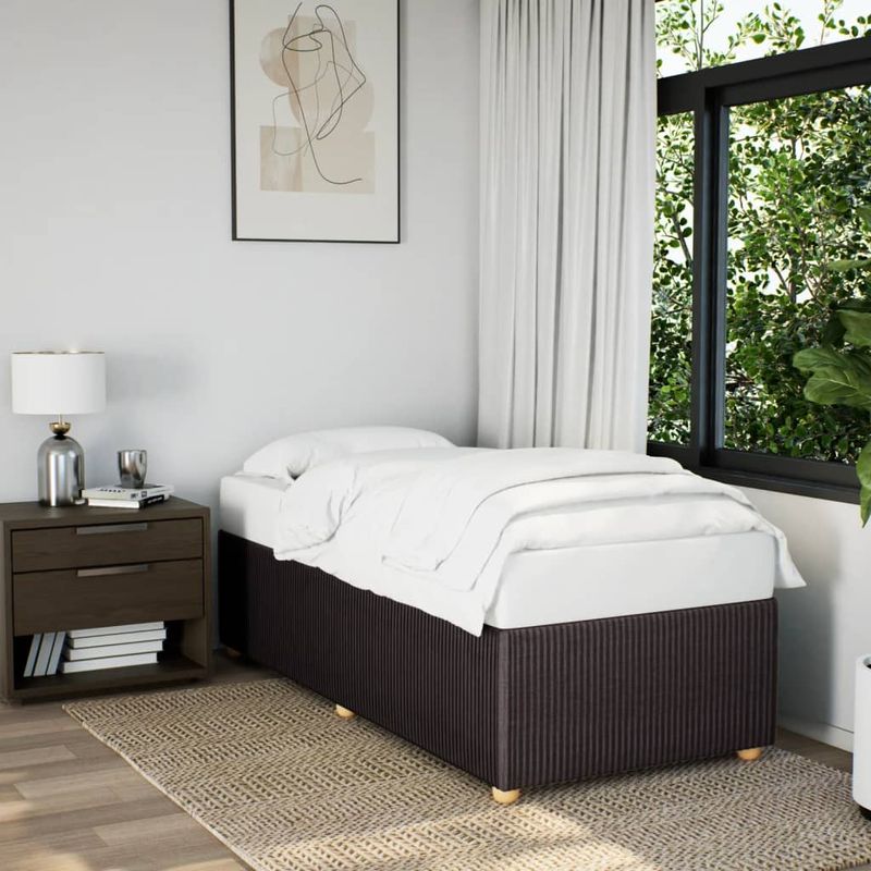 Casa si Gradina - Mobilier - Paturi si accesorii - Paturi - Cadru de pat, maro inchis, 80x200 cm, material textil - Infinity.ro