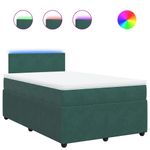 Casa si Gradina - Mobilier - Paturi si accesorii - Paturi - Pat box spring cu saltea, verde inchis, 120x200 cm, catifea - Infinity.ro