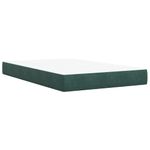 Casa si Gradina - Mobilier - Paturi si accesorii - Paturi - Pat box spring cu saltea, verde inchis, 120x200 cm, catifea - Infinity.ro