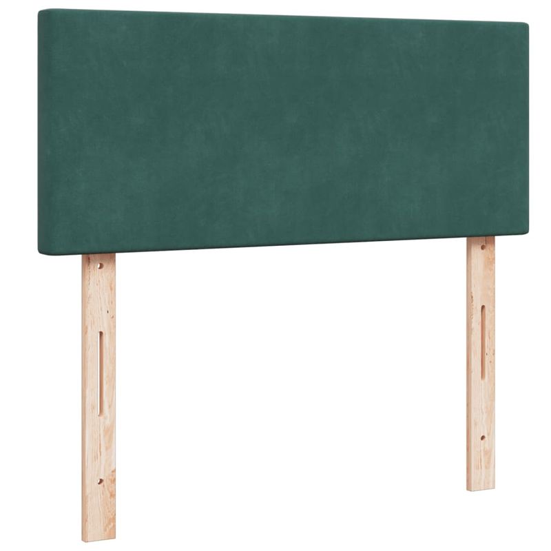 Casa si Gradina - Mobilier - Paturi si accesorii - Paturi - Pat box spring cu saltea, verde inchis, 120x200 cm, catifea - Infinity.ro