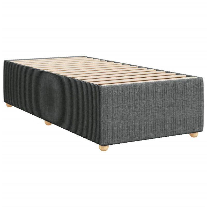 Casa si Gradina - Mobilier - Paturi si accesorii - Paturi - Pat box spring cu saltea, gri inchis, 80x200 cm, textil - Infinity.ro