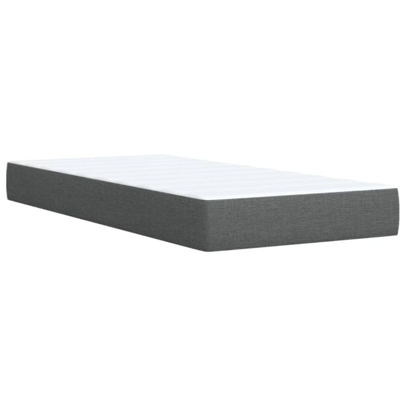 Casa si Gradina - Mobilier - Paturi si accesorii - Paturi - Pat box spring cu saltea, gri inchis, 80x200 cm, textil - Infinity.ro