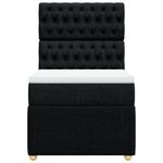 Casa si Gradina - Mobilier - Paturi si accesorii - Paturi - Pat box spring cu saltea, negru, 90x200 cm, textil - Infinity.ro