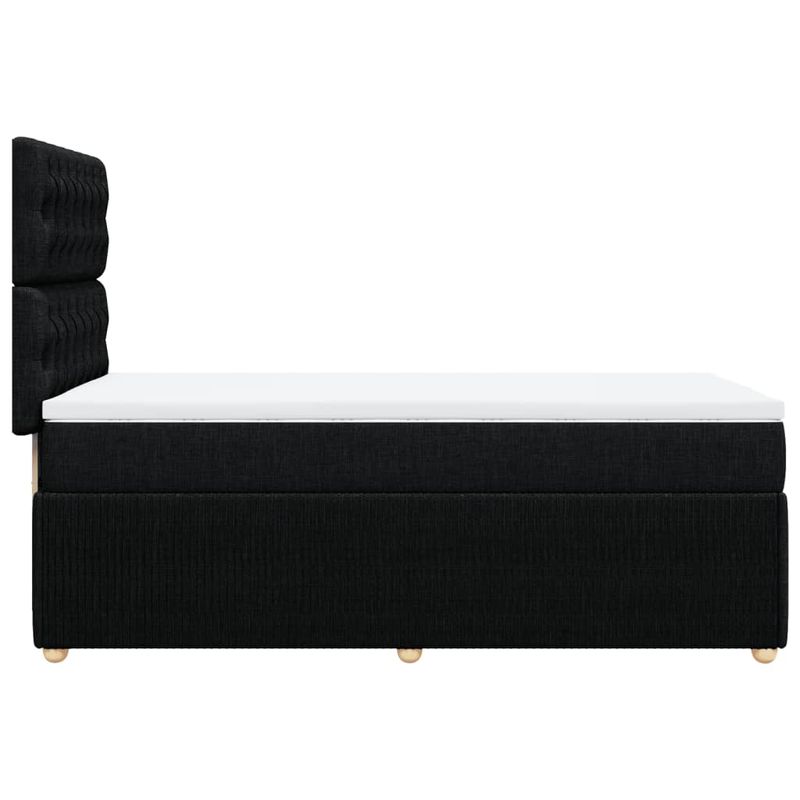 Casa si Gradina - Mobilier - Paturi si accesorii - Paturi - Pat box spring cu saltea, negru, 90x200 cm, textil - Infinity.ro