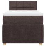 Casa si Gradina - Mobilier - Paturi si accesorii - Paturi - Pat box spring cu saltea, maro inchis, 100x200 cm, textil - Infinity.ro