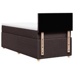 Casa si Gradina - Mobilier - Paturi si accesorii - Paturi - Pat box spring cu saltea, maro inchis, 100x200 cm, textil - Infinity.ro