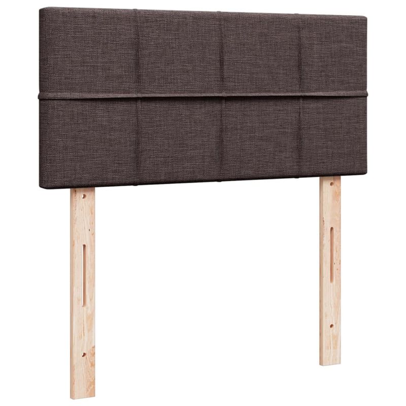 Casa si Gradina - Mobilier - Paturi si accesorii - Paturi - Pat box spring cu saltea, maro inchis, 100x200 cm, textil - Infinity.ro