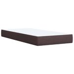 Casa si Gradina - Mobilier - Paturi si accesorii - Paturi - Pat box spring cu saltea, maro inchis, 100x200 cm, textil - Infinity.ro