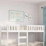 Casa si Gradina - Mobilier - Paturi si accesorii - Paturi - Pat pentru copii fara saltea, alb, 90x200 cm, lemn masiv de pin - Infinity.ro