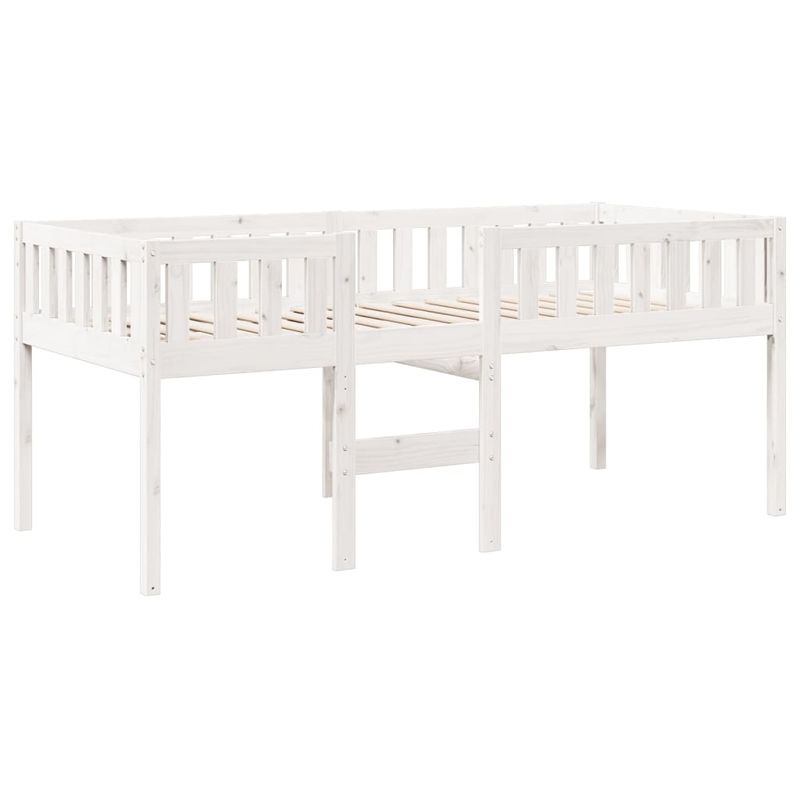 Casa si Gradina - Mobilier - Paturi si accesorii - Paturi - Pat pentru copii fara saltea, alb, 90x200 cm, lemn masiv de pin - Infinity.ro