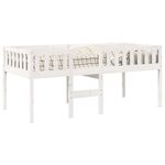 Casa si Gradina - Mobilier - Paturi si accesorii - Paturi - Pat pentru copii fara saltea, alb, 90x200 cm, lemn masiv de pin - Infinity.ro
