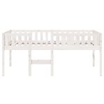 Casa si Gradina - Mobilier - Paturi si accesorii - Paturi - Pat pentru copii fara saltea, alb, 90x200 cm, lemn masiv de pin - Infinity.ro