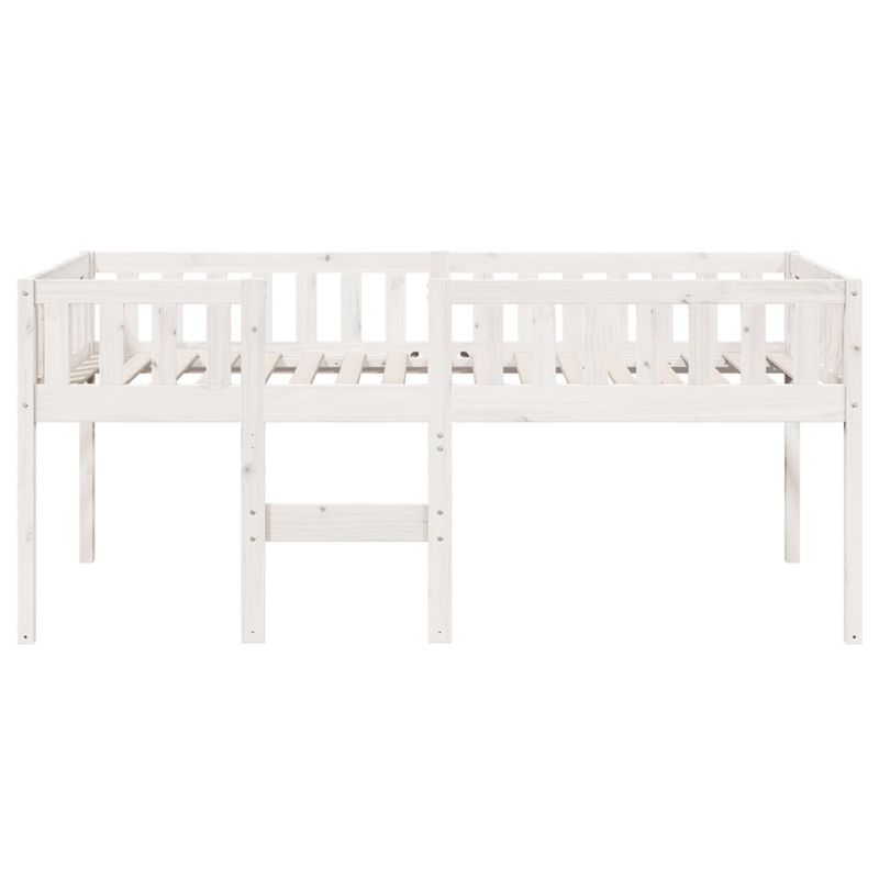 Casa si Gradina - Mobilier - Paturi si accesorii - Paturi - Pat pentru copii fara saltea, alb, 90x200 cm, lemn masiv de pin - Infinity.ro