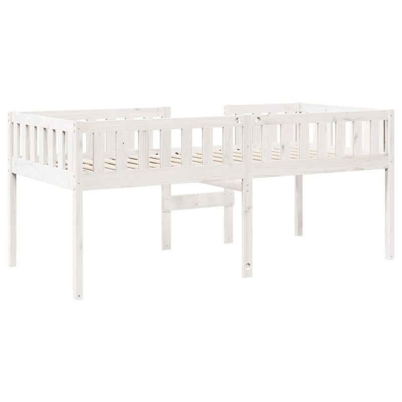 Casa si Gradina - Mobilier - Paturi si accesorii - Paturi - Pat pentru copii fara saltea, alb, 90x200 cm, lemn masiv de pin - Infinity.ro