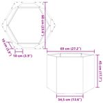 Casa si Gradina - Gradinarit si plante - Plante si ghivece - Ghivece si suporturi - Jardiniera de gradina alb 69x60x45 cm otel hexagonal - Infinity.ro