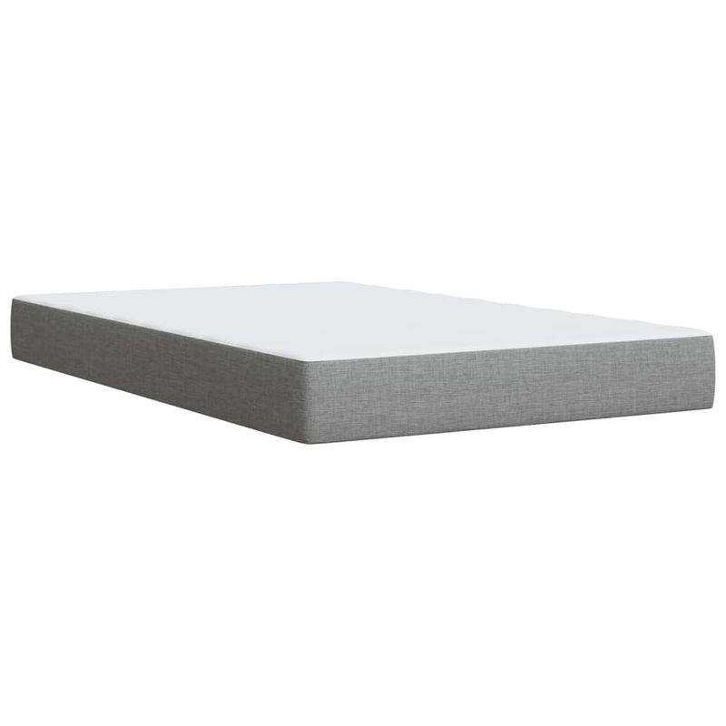 Casa si Gradina - Mobilier - Paturi si accesorii - Paturi - Pat continental cu saltea, gri deschis, 120x200 cm, textil - Infinity.ro
