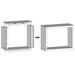 Casa si Gradina - Termice - Sobe, Seminee si accesorii - Accesorii seminee si sobe - Rastel pentru lemne de foc, verde, 100x40x80 cm, otel - Infinity.ro