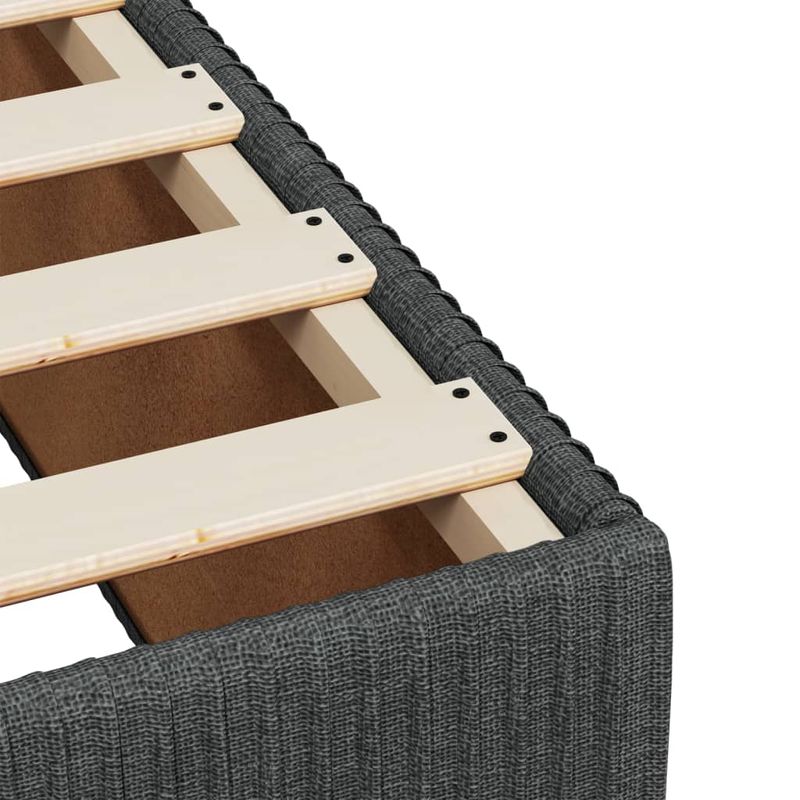 Casa si Gradina - Mobilier - Paturi si accesorii - Paturi - Pat box spring cu saltea, gri inchis, 140x200 cm, textil - Infinity.ro