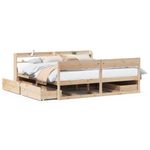 Casa si Gradina - Mobilier - Paturi si accesorii - Paturi - Cadru de pat fara saltea, 200x200 cm, lemn masiv pin - Infinity.ro