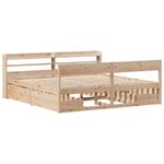 Casa si Gradina - Mobilier - Paturi si accesorii - Paturi - Cadru de pat fara saltea, 200x200 cm, lemn masiv pin - Infinity.ro