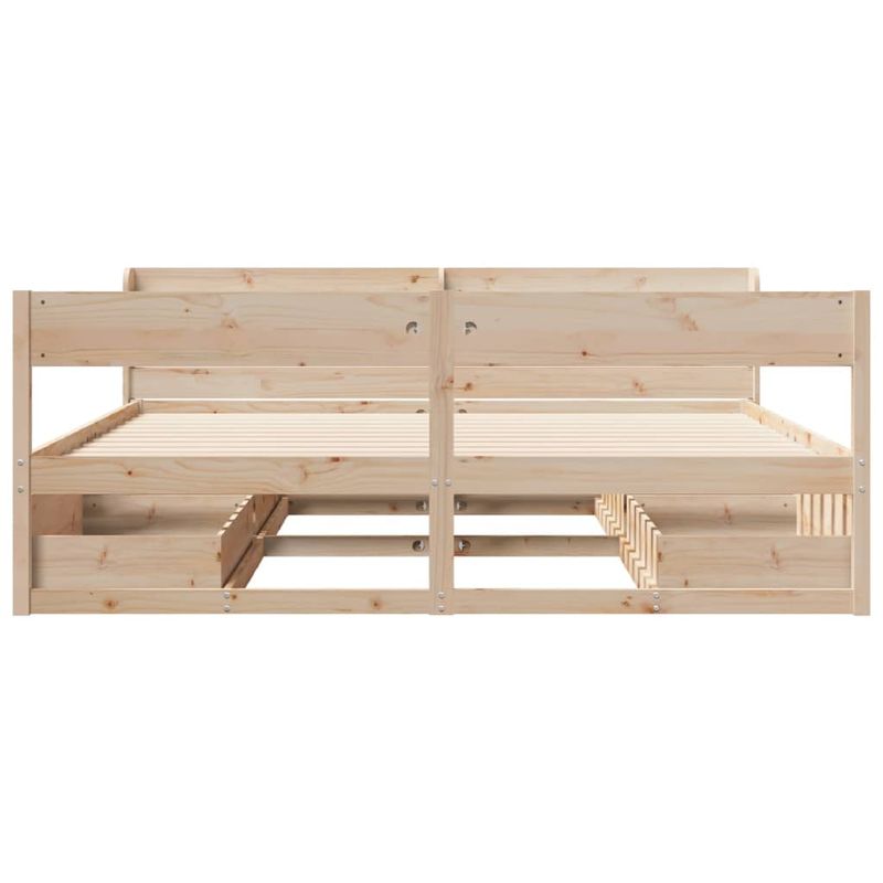 Casa si Gradina - Mobilier - Paturi si accesorii - Paturi - Cadru de pat fara saltea, 200x200 cm, lemn masiv pin - Infinity.ro