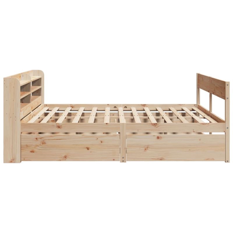 Casa si Gradina - Mobilier - Paturi si accesorii - Paturi - Cadru de pat fara saltea, 200x200 cm, lemn masiv pin - Infinity.ro