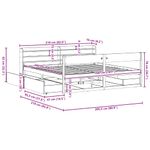 Casa si Gradina - Mobilier - Paturi si accesorii - Paturi - Cadru de pat fara saltea, 200x200 cm, lemn masiv pin - Infinity.ro