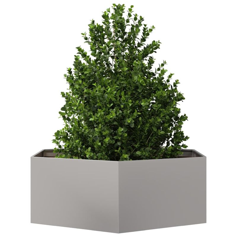 Casa si Gradina - Gradinarit si plante - Plante si ghivece - Ghivece si suporturi - Jardiniera de gradina 138x120x45 cm otel inoxidabil hexagonal - Infinity.ro