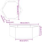 Casa si Gradina - Gradinarit si plante - Plante si ghivece - Ghivece si suporturi - Jardiniera de gradina 138x120x45 cm otel inoxidabil hexagonal - Infinity.ro