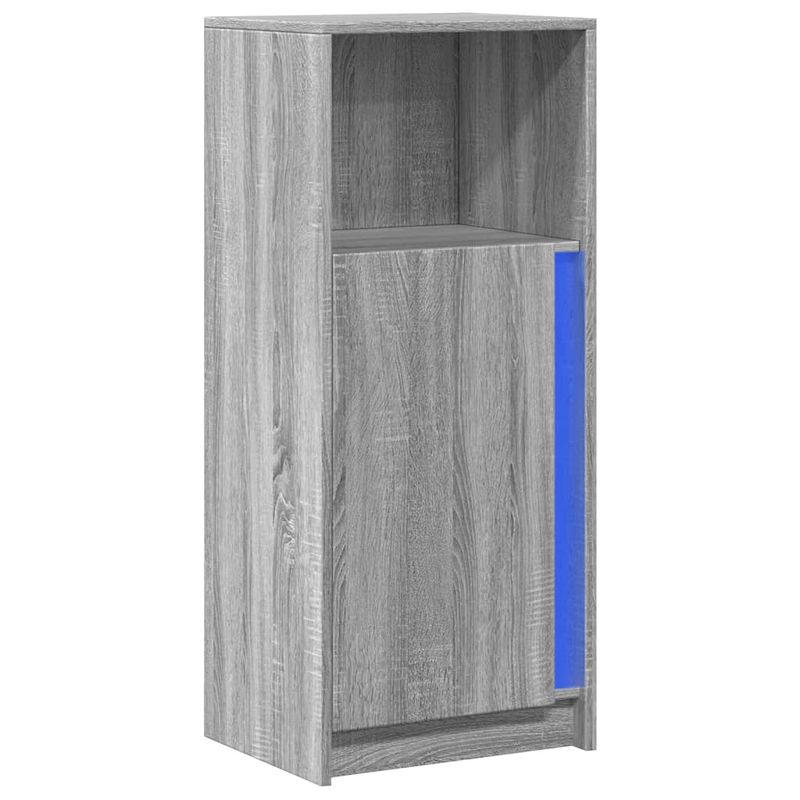 Casa si Gradina - Mobilier - Comode si corpuri - Comode - Dulap cu LED, gri sonoma, 42,5x34x100 cm, lemn prelucrat - Infinity.ro