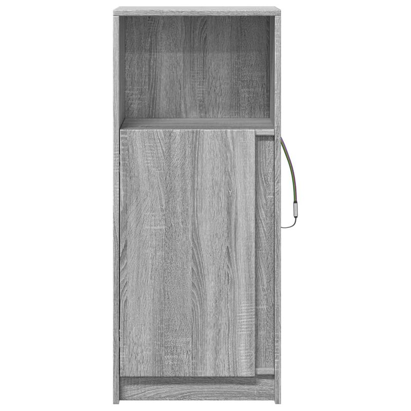 Casa si Gradina - Mobilier - Comode si corpuri - Comode - Dulap cu LED, gri sonoma, 42,5x34x100 cm, lemn prelucrat - Infinity.ro